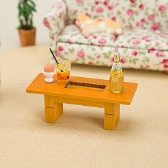 ドールハウス ミニチュア家具 テーブルアクセサリー  小道具の装飾のふりをする  ゴールド  77x25x33mm&nbsp;PW-WG61D33-01