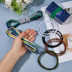 16 шт. 8-х цветные ПВХ резинки для мусорных баков&nbsp;AJEW-FH0007-06