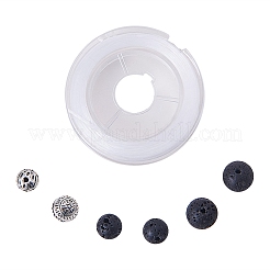 200 шт. Натуральные бусины из лавы&nbsp;DIY-PH0014-01