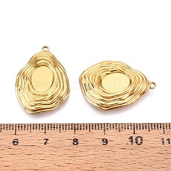 Оправы для подвесок из нержавеющей стали 304 в виде кабошонов&nbsp;STAS-T067-22G