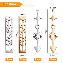4 шт. 2 подвески из нержавеющей стали 201&nbsp;STAS-BC0003-21