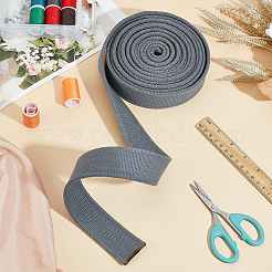 ポリコットンリボン  洋服アクセサリー  グレー  1-1/2インチ（38mm）  約5.00ヤード（4.57m）/バンドル&nbsp;OCOR-WH0086-67B