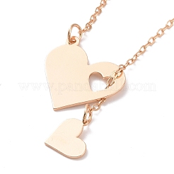 Collane con ciondolo a forma di cuore in acciaio inossidabile 302&nbsp;NJEW-I118-01KCG