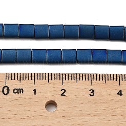 Galvanisierte mattierte nicht magnetische synthetische Hämatitperlenstränge&nbsp;G-G089-B01-14