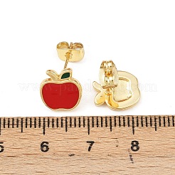 Серьги-гвоздики из латуни&nbsp;EJEW-B154-06G-02