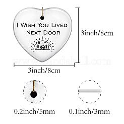 1 шт. фарфоровые большие подвески ручной работы AJEW-CN0002-04E