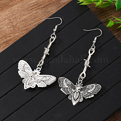 Серьги-подвески в виде мотыльков из сплава&nbsp;HA9176-1