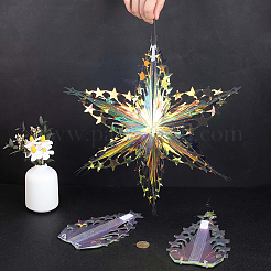 Décorations de pendentif de flocon de neige pour animaux de compagnie&nbsp;LS-AJEW-WH20020-014C