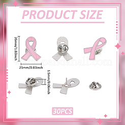30 шт. эмалевые значки на ленте для информирования о СПИДе/раке груди JEWB-UN0001-07