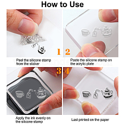 PVC-Plastikstempel&nbsp;DIY-WH0167-56-166