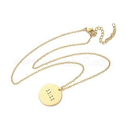 Ожерелья с подвеской 11:11 из нержавеющей стали 304&nbsp;LS-NJEW-NH0002-01G-05