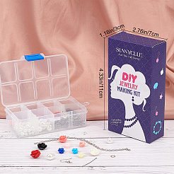 Наборы для самостоятельного изготовления сережек-подвесок в виде цветка DIY-SC0001-36