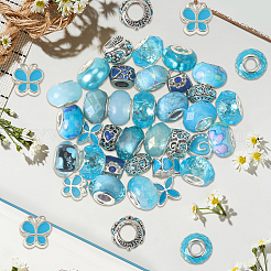 Сплав горный хрусталь/смоляные европейские бусины&nbsp;MPDL-SC0001-11B