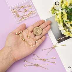 Изготовление 10шт. латунных браслетов-слайдеров KK-BBC0020-74