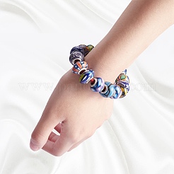 34шт 17 цвета ручной работы из полимерной глины европейские бусины CLAY-SZ0001-52