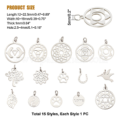 15 шт. 15 подвески из нержавеющей стали 304 STAS-CA0001-19P