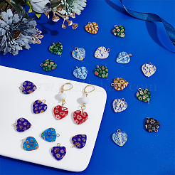 24 шт. подвески из стекла миллефиори PALLOY-PH01827