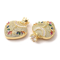 Подвески из латуни с микропаве из кубического циркония 2 петля&nbsp;KK-A180-22G