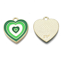 Placage de crémaillère pendentifs en émail en alliage d'or léger&nbsp;ENAM-Q444-014J-RS