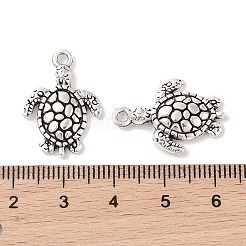 Тибетский стиль сплава черепаха / черепаха подвески TIBEP-Q043-208-RS