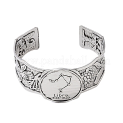 Offene Manschettenarmbänder aus Legierung mit Sternbild für Frauen und Männer&nbsp;LS-BJEW-C064-01AS-10