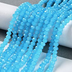 Perles de verre imitation jade cuites au four&nbsp;X-DGLA-A034-J4MM-A13
