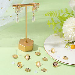 Латунные гвоздики серьги фурнитура&nbsp;KK-BBC0019-01G-01