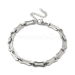 Браслеты из прямоугольных цепочек из нержавеющей стали 304 для мужчин и женщин BJEW-D042-44P
