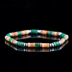 Браслеты из натуральной яшмы и синтетического малахита в стиле хейши для мужчин FB6718