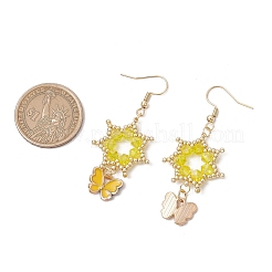 Цветок с бабочкой EJEW-MZ00417-04