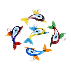 Colgantes artesanales de lampwork&nbsp;LA-N048-12