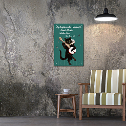 Rechteckiges Metalleisen-Schildplakat&nbsp;AJEW-WH0157-325