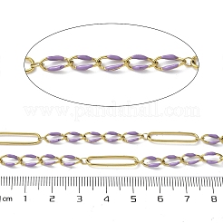 Цепи Figaro из нержавеющей стали 304 с эмалью&nbsp;CHS-U003-02G-02