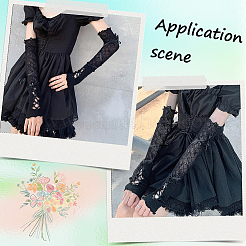 Полиэстер женское кружево длинный рукав&nbsp;AJEW-WH20060-35A