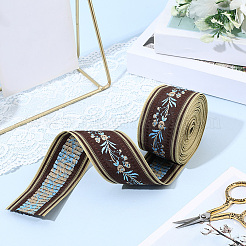 5 ярд полиэстеровых лент с вышивкой в этническом стиле и цветочным узором&nbsp;OCOR-GF0005-51B