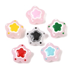 Perles de verre imitation jade peintes&nbsp;GL-CBA4370-07