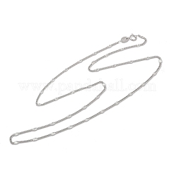 925 овальное витое ожерелье из стерлингового серебра NJEW-H056-01C-P