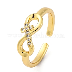 Кольца-манжеты из латуни с микропаве RJEW-G337-23G