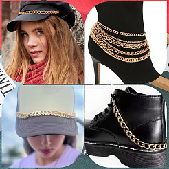 8 шт. 8 стиля 304 нержавеющая сталь и алюминиевые тросовые цепи цепь для бейсболки&nbsp;HJEW-SC0002-51