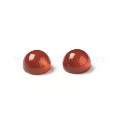 天然石赤瑪瑙カボション  染め＆加熱  半円  3x2mm&nbsp;G-G994-J01-01