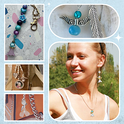 48 шт. подвески из двухцветного сплава и акрила&nbsp;PALLOY-PH01791