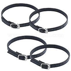 2 пара двухцветных женских регулируемых съемных ремешков из искусственной кожи для обуви на высоком каблуке&nbsp;AJEW-CL0002-06B