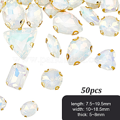 Пришить утюгом и стеклом стразы&nbsp;GLAA-WH0036-51B