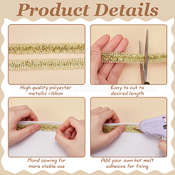 Металлические ленты из полиэстера&nbsp;DIY-WH0542-61A