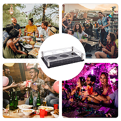 Блестящие акриловые подстаканники с 6 отверстием&nbsp;AJEW-WH0368-10B