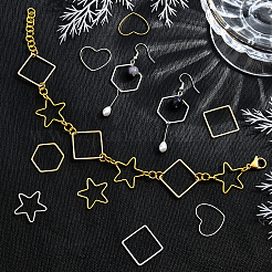 240шт 8 стильных латунных соединительных кольца&nbsp;KK-OC0001-19