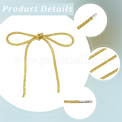 7.1 Yard (ca. {91} cm) runde Kordel aus GlasStrassen und synthetischem Gummi&nbsp;DIY-GF0013-74A