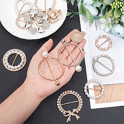 14 шт. 14 пряжки из сплава смолы с имитацией жемчуга JEWB-PH0001-21