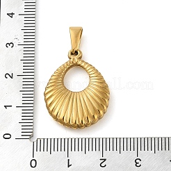 304ステンレスペンダント  ティアドロップチャーム  ゴールドカラー  25.5x19.5x4mm  穴：7x3.2mm&nbsp;STAS-R229-17G