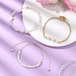 3 шт. 3 стильных браслета из ракушечного жемчуга BJEW-JB12786